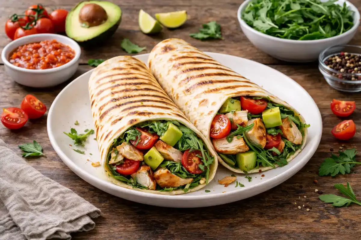 Tortilja s piletinom i avokadom