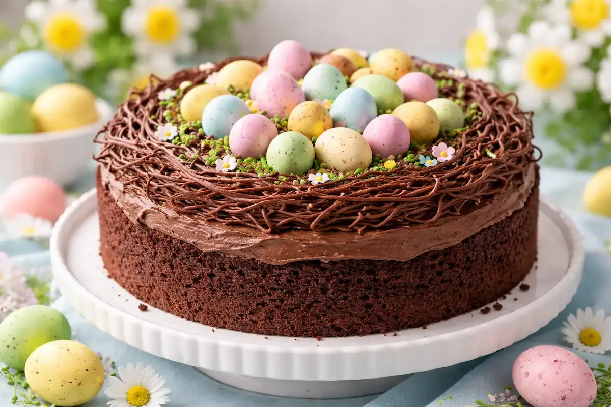 Uskršnji kolač u obliku gnijezda